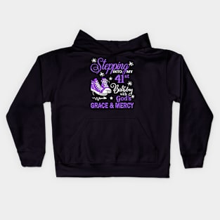 Stepping Into My 41st Birthday With God's Grace & Mercy Bday Kids Hoodie